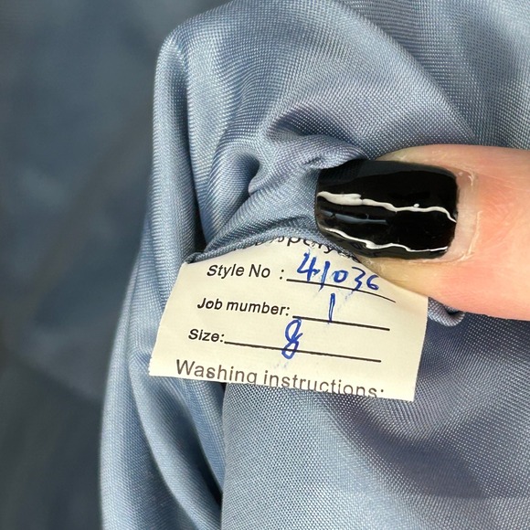 Blue Tulle One Shoulder Cinderella Dress Corset Party Formal Prom Women Size 8 - Picture 12 of 14